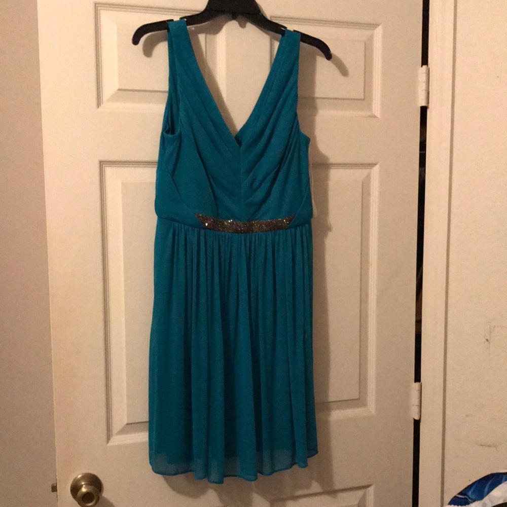 David’s bridal sea green bridesmaid dress size 12 oasis